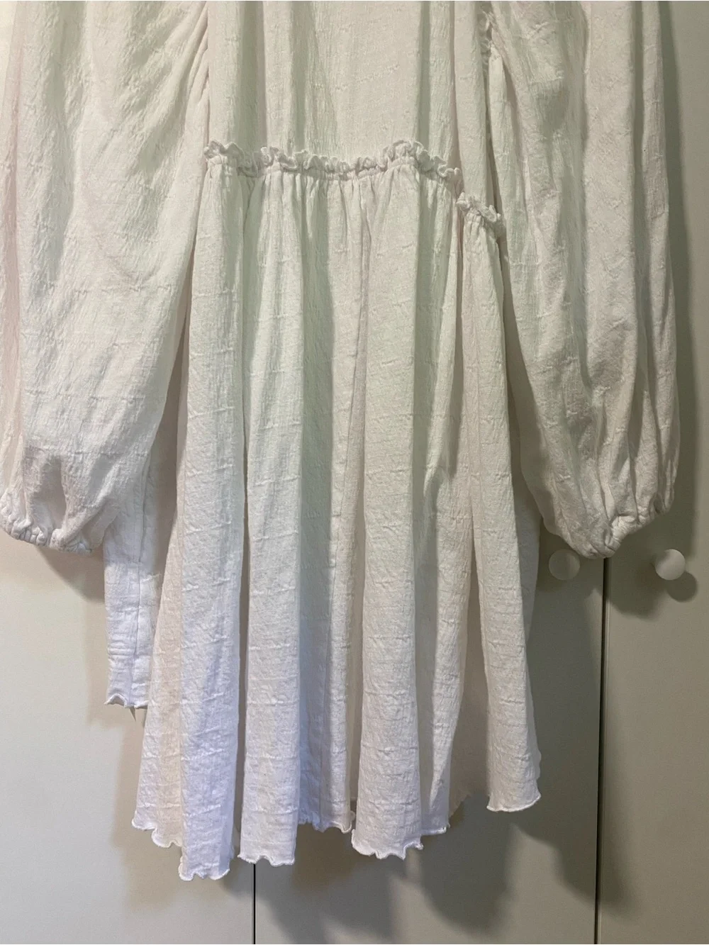 Free People Beach Women's White Button-Front Lightweight Tunic - Picture 8 of 8